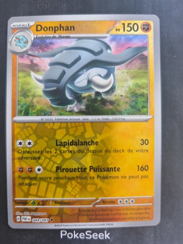 Carte pokemon donphan 049 - carte,