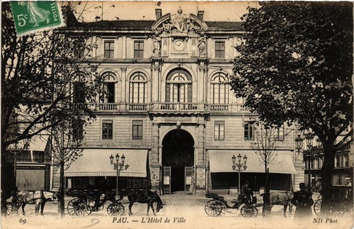Cpa pau hotel ville - pau,