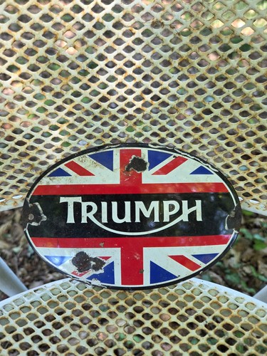 Plaque émaillée triumph - émaillée,