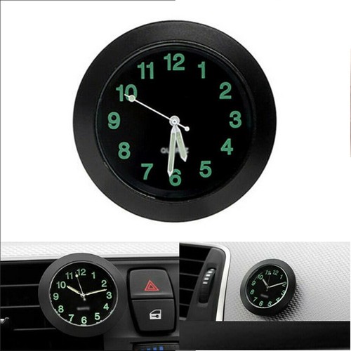 Noir voiture horloge métal - noir,