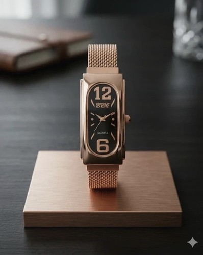 Montre rectangulaire rose - montre,
