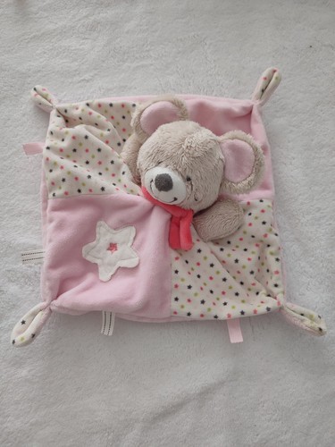 Doudou plat souris - plat, blanc