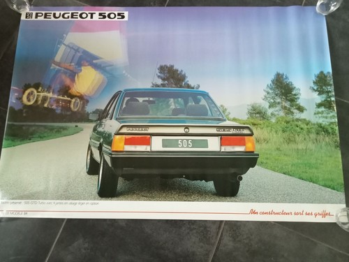 Affiche peugeot 505 gtd - affiche,