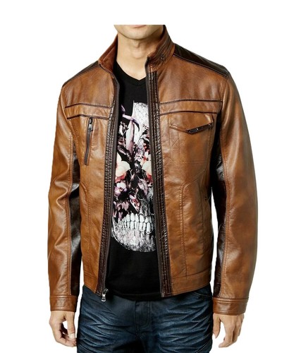 Blouson motard rétro homme
