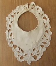 Ancien bavoir col - ancien, dentelle