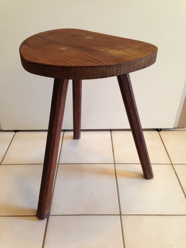 Ancien tabouret tripode chevet - ancien,