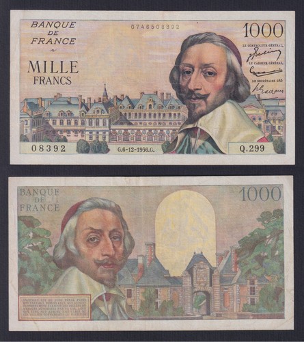 Billet banque france 1000 - de,
