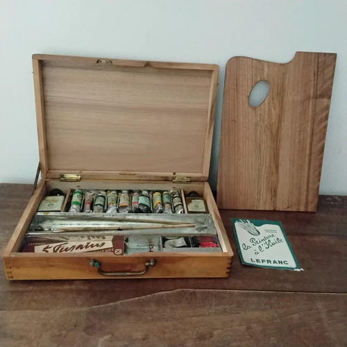 Ancien coffret peinture - , à
