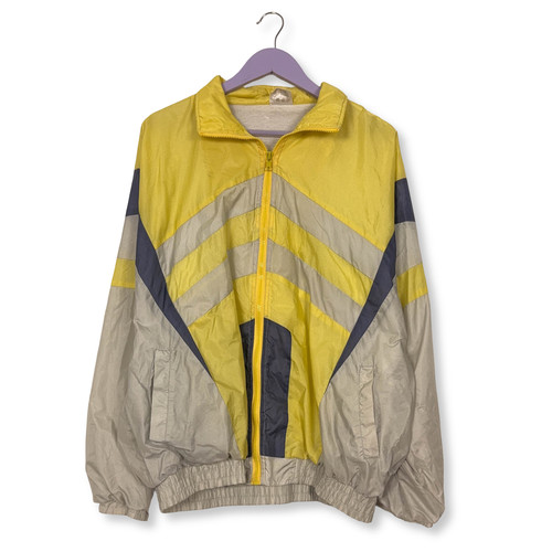 Anorak vintage jaune gris - anorak,