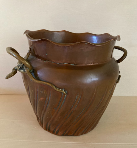 Cache pot cuivre bronze - , au