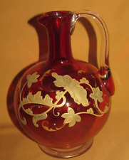 Carafe ancienne cristal rouge