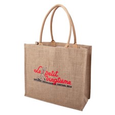 Sac en jute Le Petit Vingtième Tintin et Milou 45x18x40cm Rouge (04257)