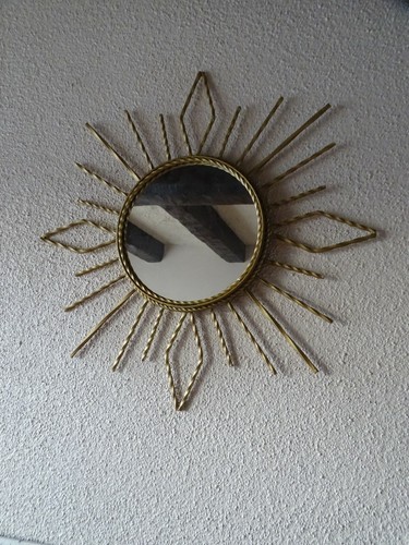 Ancien miroir soleil fer - ,