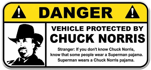 Sticker humour chuck norris - sticker,