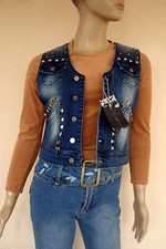 BLOUSON /GILET EN JEANS BLEU