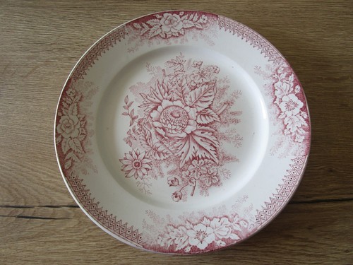 Plat rond ancien - ancien, amand