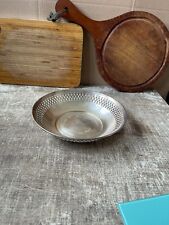 Ancien Plat Plateau Corbeille Coupe Fruit Métal Argenté 22cm LES COCOTIERS