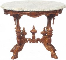 Maison de Poupées Victorien Thé Table JBM Miniature Noyer Meuble de Salon 1:12