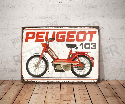 Plaque métal vintage peugeot - vintage,