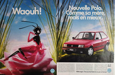 volkswagen polo car vintage print ad !! " Red Small Car "