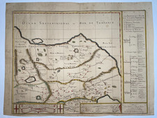 RUSSIA TARTARY 1677 DU VAL UNUSUAL LARGE ANTIQUE MAP IN COLORS 17TH CENTURY