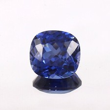 Coussin saphir bleu royal de Ceylan naturel impeccable de 10 x 10 mm taillé p...
