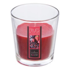 Bougie Parfumée en Verre "Nina" 90g Fruits Rouges