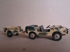 974O 1966'S Solido France 212 Jeep Mercedes Auto-Union + 213 Remorque 1:43 Sable