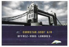 RARE / CARTE POSTALE - TRAIN : EUROSTAR VOYAGE PARIS LONDRES LONDON / POSTCARD
