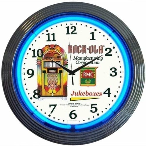 Rockola juke box blue - blue, neon