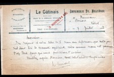 MONTARGIS (45) IMPRIMERIE "Journal LE GATINAIS / Th. HOLZINGER" en 1922