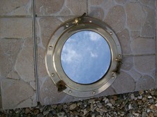 Miroir hublot en laiton , Bateau / Nautique
