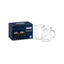 Delonghi ensemble 2x verres à café long américain 250ml en verre borosilicate