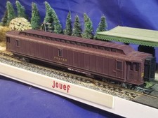 Wagon jouef HO: Voiture postale PEZ marron  Nem, boite d'origine