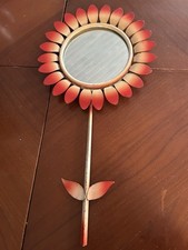 MIROIR François CHATY Tournesol Orange POP Vintage 1970 