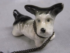 🇫🇷 PETIT CHIEN FOX TERRIER SCULPTURE ANIMALIÈRE FAÏENCE DOG