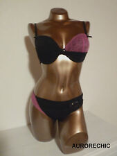 ENSEMBLE SOUTIEN GEORGE CULOTTE NOIR ET ROSE