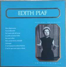 EDITH PIAF "VERSIONS ORIGINALES" 1936 / 1942 COFFRET 3 X LP'S POLYGRAM 826124-1