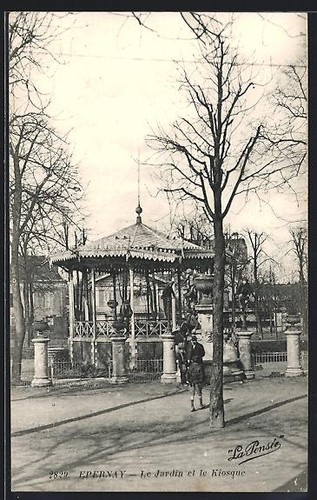 Cpa épernay jardin - Épernay,,