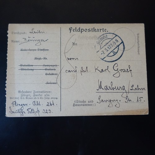 Ww1 camp marburg lettre - camp, de