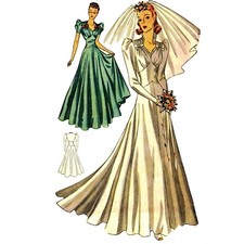 1940s Couture Motif ,Mariage