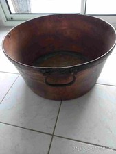 Grand CHAUDRON à Confiture Ancien en CUIVRE et poigiées FER XIXème