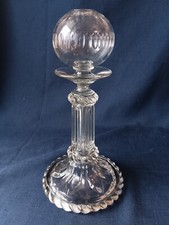 LAMPE A HUILE PROVENÇALE DITE LAMPE DE BRODEUSE OU DENTELLIÈRE  H.28CM