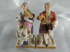 PAIRE DE FIGURINE PORCELAINE DRESDEN RUDOLSTADT VOLKSTEDT THURINGE ALLEMAGNE