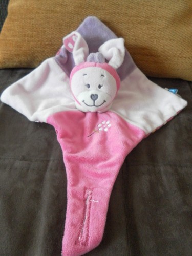 B12g doudou lapin plat rose - /,