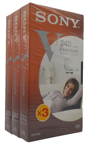 Tripack vhs sony - k7, 240mn