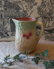 ANCIEN PICHET POT BARBOTINE DECOR cerises 