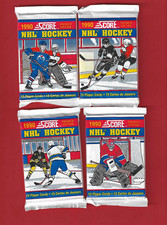 Lot de 4 pack Hockey Score 1990 NHL 1ere Ed- Pack sachet de 16 cartes Vintage