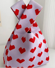 Sac à Main Fille Handmade Shopping Tricot New Fashion Coeur