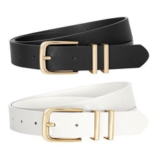2 pièces de ceinture en cuir